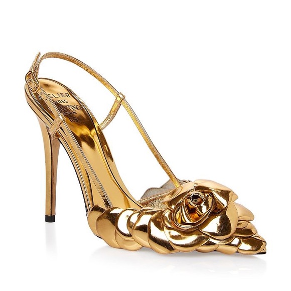 Valentino Garavani Shoes - NWT VALENTINO GARAVANI ATELIER 03 ROSE EDITION METALLIC LEATHER SLINGBACK PUMPS